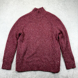 Prana Sweater Womens L Red Casual Pullover Ibid Tunic Outdoors Mock Neck